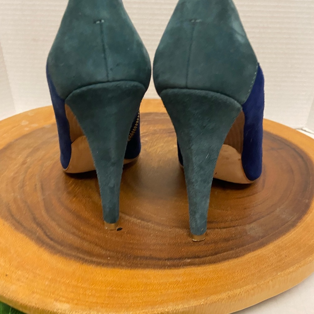 Sigerson Morrison Color Block Suede Poubted Toe H… - image 5